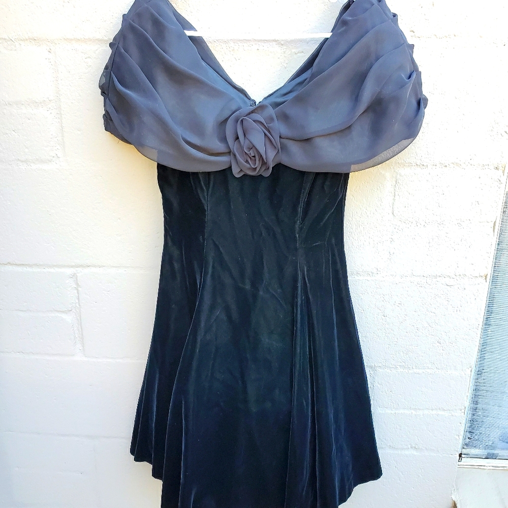 Positively Ellyn Vintage Black Velvet Dress
